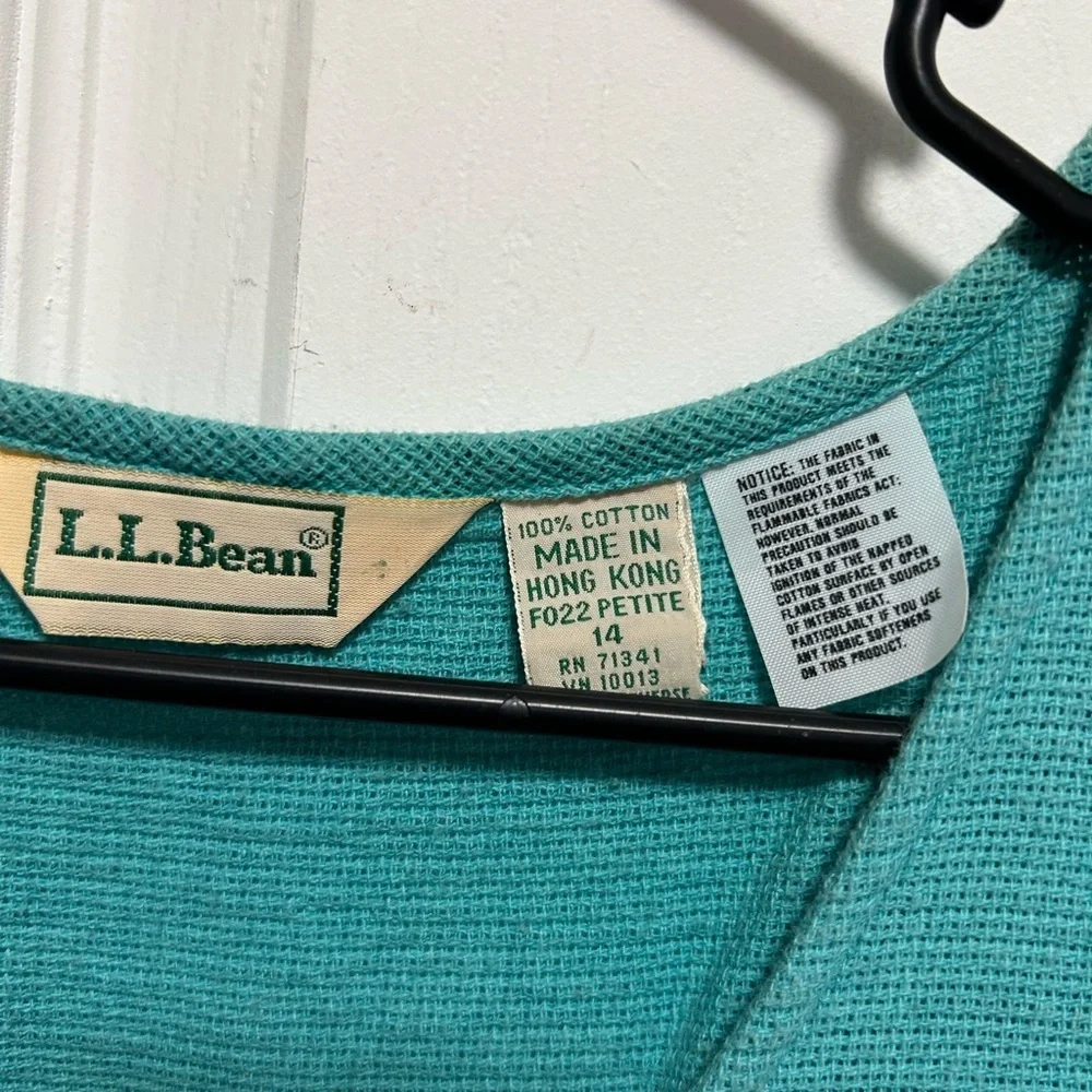 L.L. Bean vintage Turquoise Sleeveless Maxi Dress - Picture 4 of 5